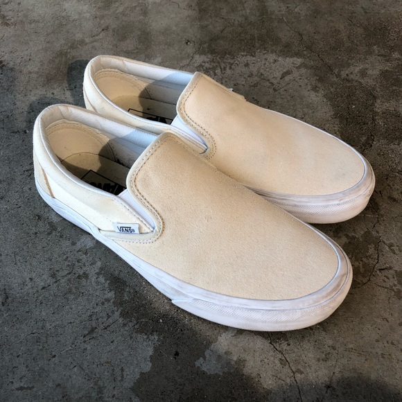 vans canvas suede slip on